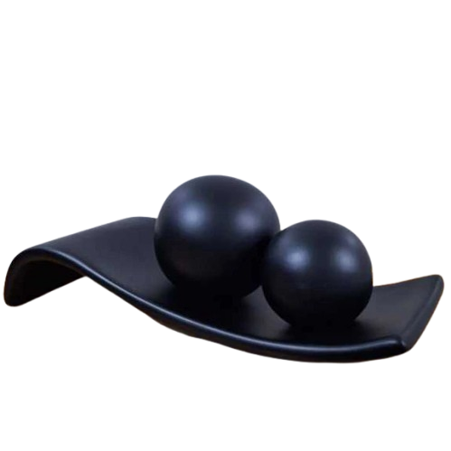 Rampa Preta com 2 Esferas – Decoração Versátil